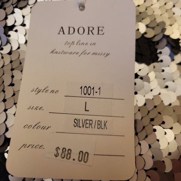 Adore NWT matt sequin coctail dress L - Picture 3 of 3